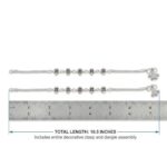 Pair of Pure Silver Anklets - 10.5 inch | Pure silver ankle bracelet - Image 7