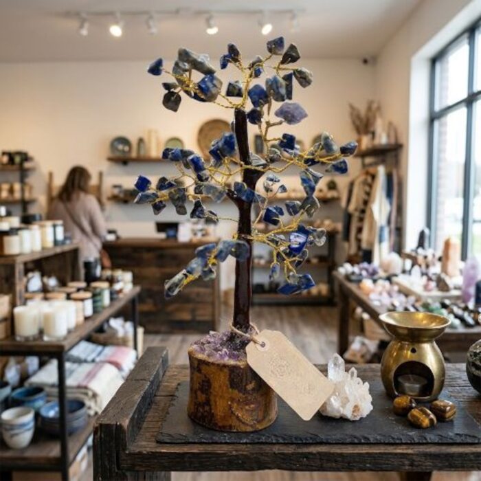 Crystal Healing Energy & Feng Shui Décor |  Lapis Lazuli crystal gemstone tree - Small - Image 2