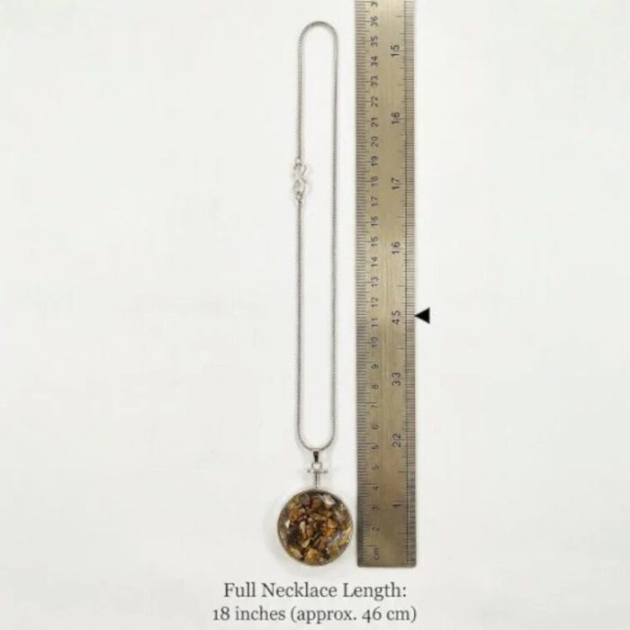 Tiger Eye Stone Round Pendant | Natural Stone Necklace - Image 7