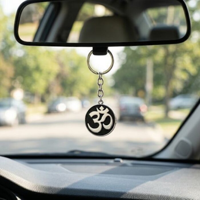 Handcrafted OM Keychain - Black | OM Hanging for car - Image 3
