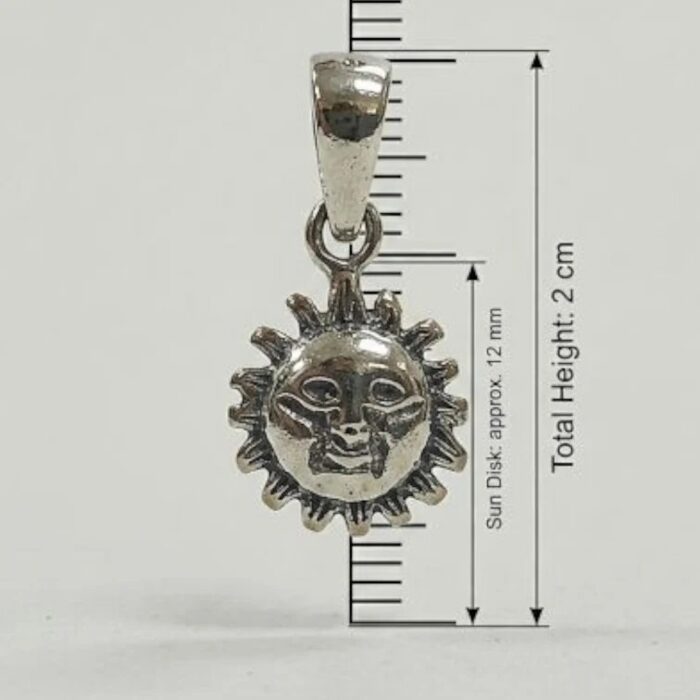 925 Sterling Silver Sun Pendant - Image 4