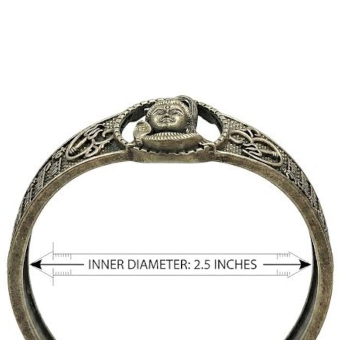 925 Sterling Silver Shiva Kada / Bracelet - Image 4