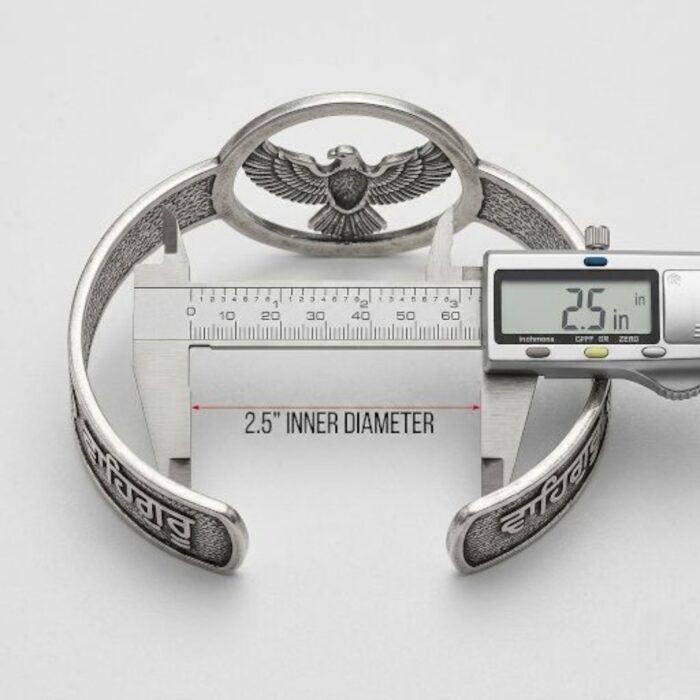 925 Sterling Silver Wahe-Guru Kada / Bracelet - Image 7