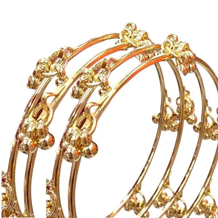 Trending Kashmiri Ghungroo bangle set | 4 Pc Golden Ghungroo Bangles