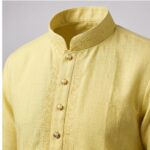 Premium Cotton kurta pajama set for men - Yellow | Kurta with Embroidery for Eid and Diwali