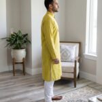 Regular fit Cotton kurta pajama set for men