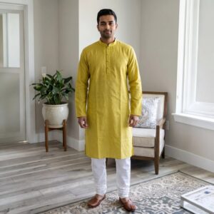 Men’s traditional cotton kurta outfit for festival and other auspicious occasions