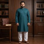 Plus size Embroidery Kurta Pajama Set for Men