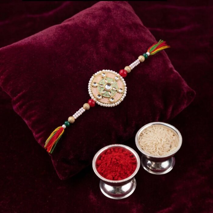 Premium Kundan Rakhi for your Brother in Canada | Send Rakhi to Canada with ease