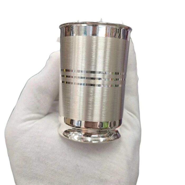 Pure Silver Glass | 3 inch pure silver glass - Image 2