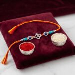 Pure Silver Rakhi - Sterling Silver Om Rakhi | Chandi ki Rakhi with gifts