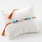 Solid Silver Rakhi with Om | 925 sterling silver Rakhi
