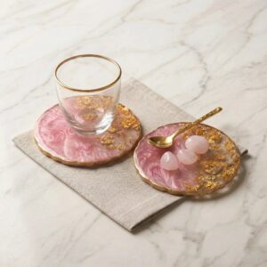 Elegant Resin Coasters for your Living Room Decor | Available in a set of 4 and 6