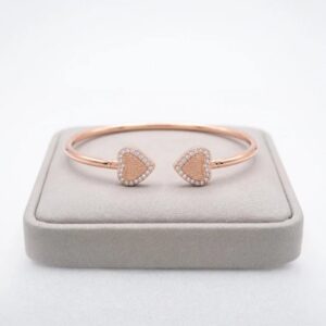 Elegant gift for her - Rose gold finish Sterling silver bracelet