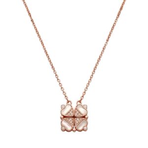 Rose Gold finish sterling silver necklace for her | 925 silver
