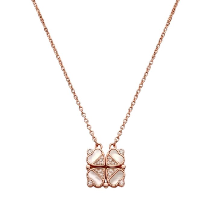 Rose Gold finish sterling silver necklace for her | 925 silver