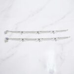 Pair of Silver Anklets | 10.5 inch Silver Anklets for Adults | Chandi ki Payal - Image 2