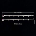 Pair of Silver Anklets | 10.5 inch Silver Anklets for Adults | Chandi ki Payal - Image 4