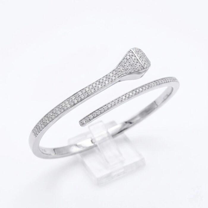 Sterling silver bracelet for her | 925 Pure silver bracelet with cz stones