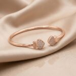 Elegant gift for her - Rose gold finish Sterling silver bracelet