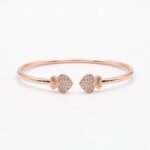 Choose Rose gold finish - 925 sterling silver bracelet for her