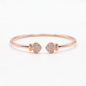 Choose Rose gold finish - 925 sterling silver bracelet for her