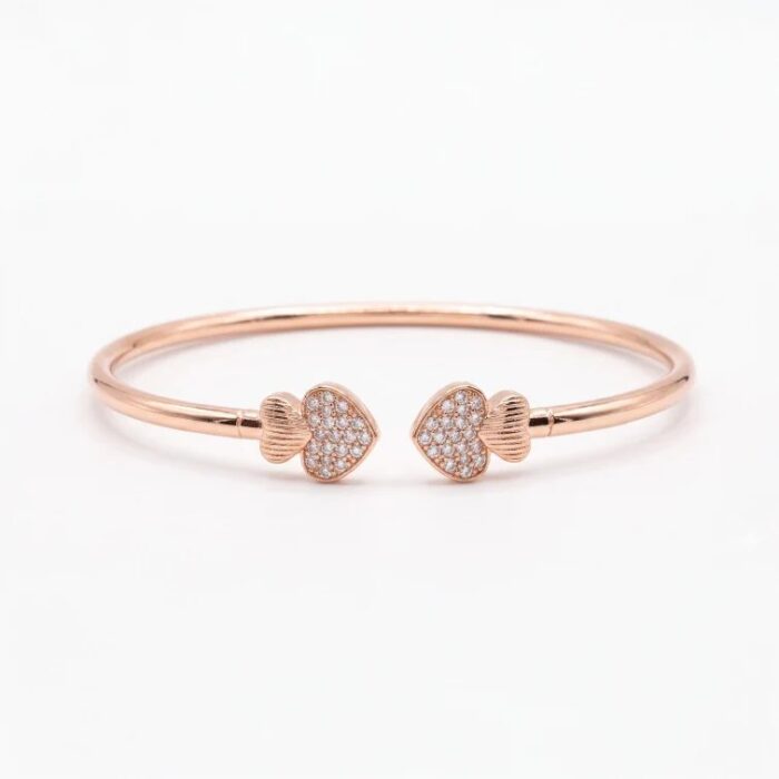Choose Rose gold finish - 925 sterling silver bracelet for her