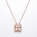 Rose Gold finish sterling silver necklace for her | 925 silver