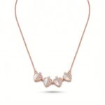 Rose Gold finish sterling silver necklace for her | 925 silver
