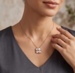 4 heart convertible clover necklace for women
