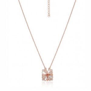 925 sterling silver heart pendant necklace rose gold