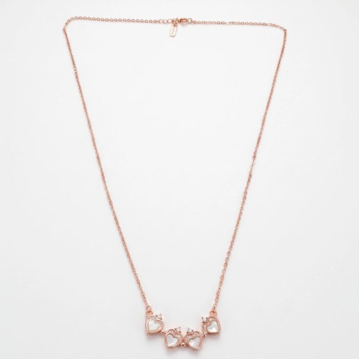 4 heart convertible clover necklace for women