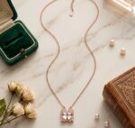 Rose Gold finish sterling silver necklace for her | 925 silver