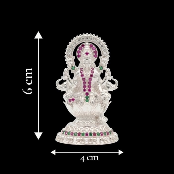 Dimensions of Pure silver Lakshmi Idol