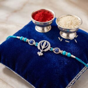 Pure Silver Khanda Rakhi | Sterling silver Rakhi