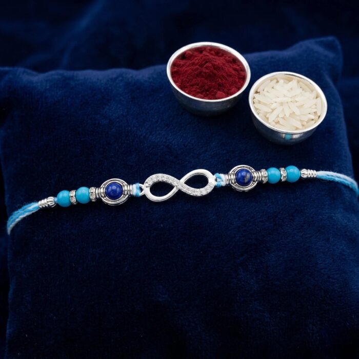 Pure Silver Rakhi - Infinity | 925 Sterling Silver Rakhi