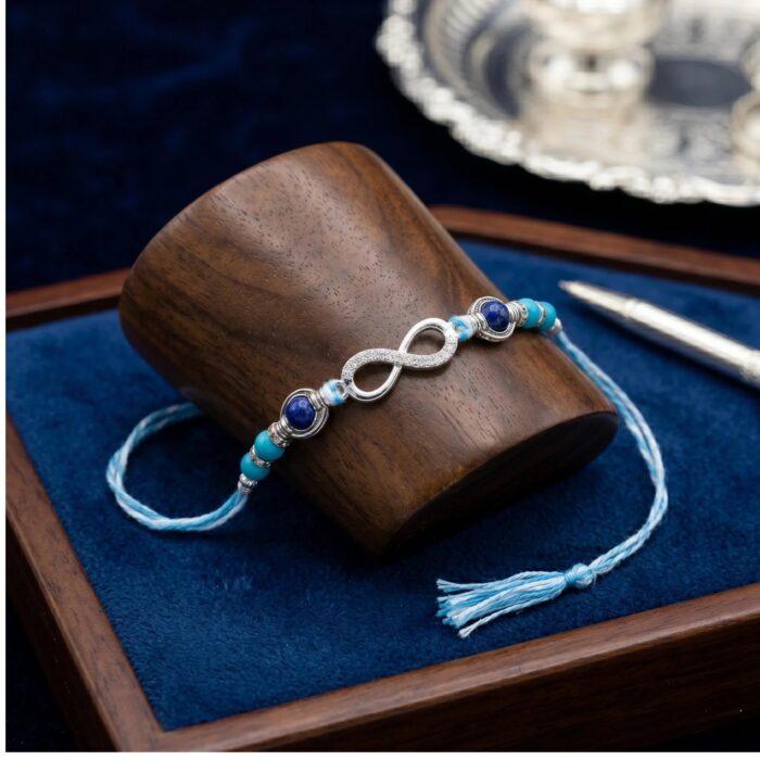 Pure Silver Rakhi - Infinity | 925 Sterling Silver Rakhi