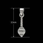 Dimensions of the Pure silver Pendant for Adults and Kids | Hanuman Ji Gada