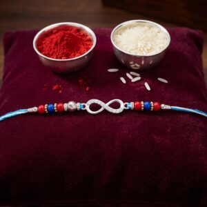 Pure Silver Rakhi - Infinity love | 925 Sterling Silver Rakhi