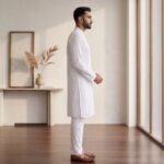 White Cotton Kurta pajama set for men | Eid and Diwali ethnic wear