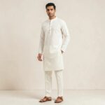 Premium Cotton Kurta - White - Image 2