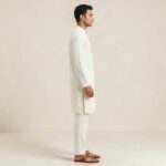 Premium Cotton Kurta - White - Image 4