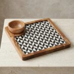 Stylish wooden platter for Chips and Dips