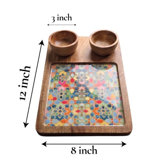 Dimensions of the wooden serving platter