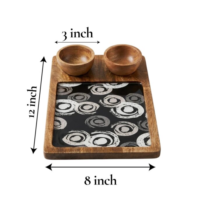 Dimensions of the wooden serving platter