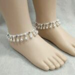 Pair of Solid silver anklets - 5.5 inch