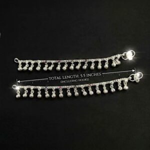 Pair of Pure Silver Anklet - 5.5 inch | Pure silver anklet for baby
