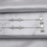Pair of Pure Silver Anklet - 6.5 inch | Pure silver anklet for baby