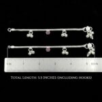 Pair of Pure Silver Anklet - 5.5 inch | Silver Anklet for Baby - Image 4