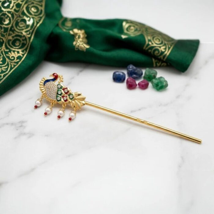 Handmade Peacock Bansuri Flute for Kanhaji Ladoo Gopal - Image 6